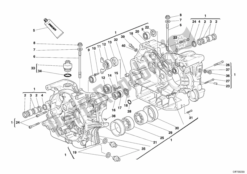 Todas as partes de Bloco Do Motor do Ducati Monster S2R 800 Dark USA 2005